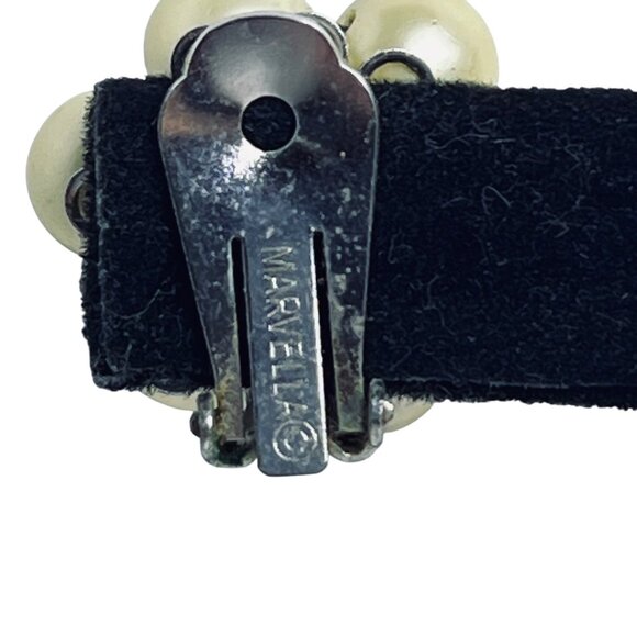 Vintage Marvella Silver Tone With Pale Yellow Cluster Clip On Earrings (5777) - Picture 6 of 6